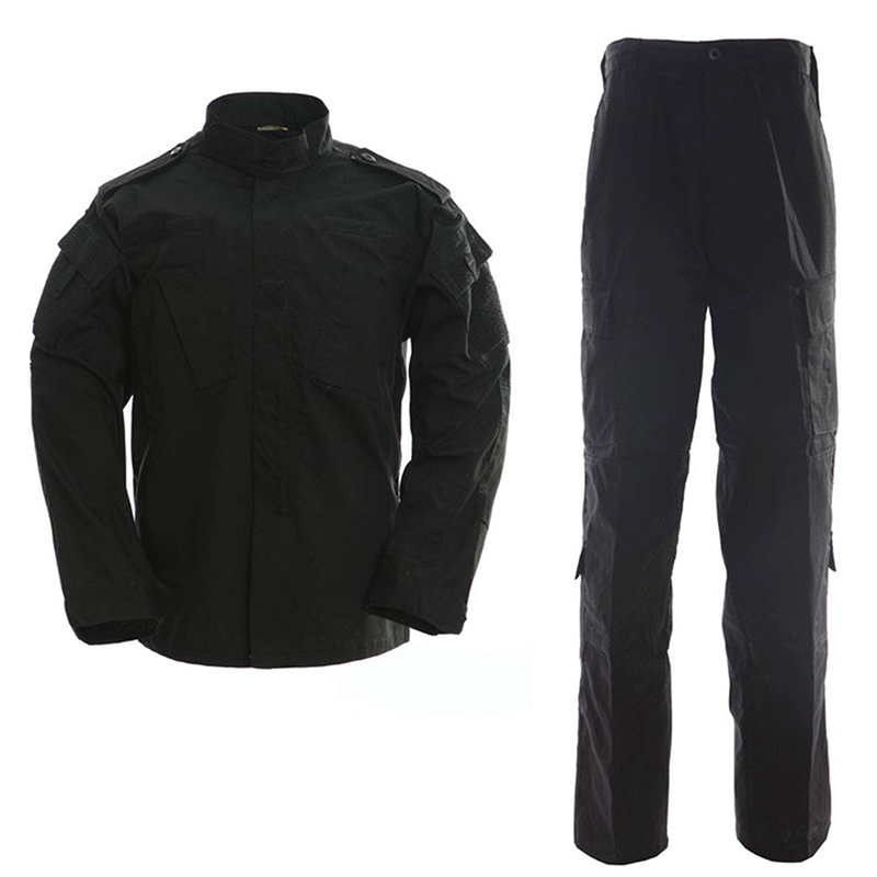 Mens Tactical Jacket and Pants Combat Hunting Outdoor BDU Uniform with Pockets Camo 2 Pcs Set, Black 
Mens Tactical Jacket and Pants Combat Hunting Outdoor BDU Uniform with Pockets Camo 2 Pcs Set, Black