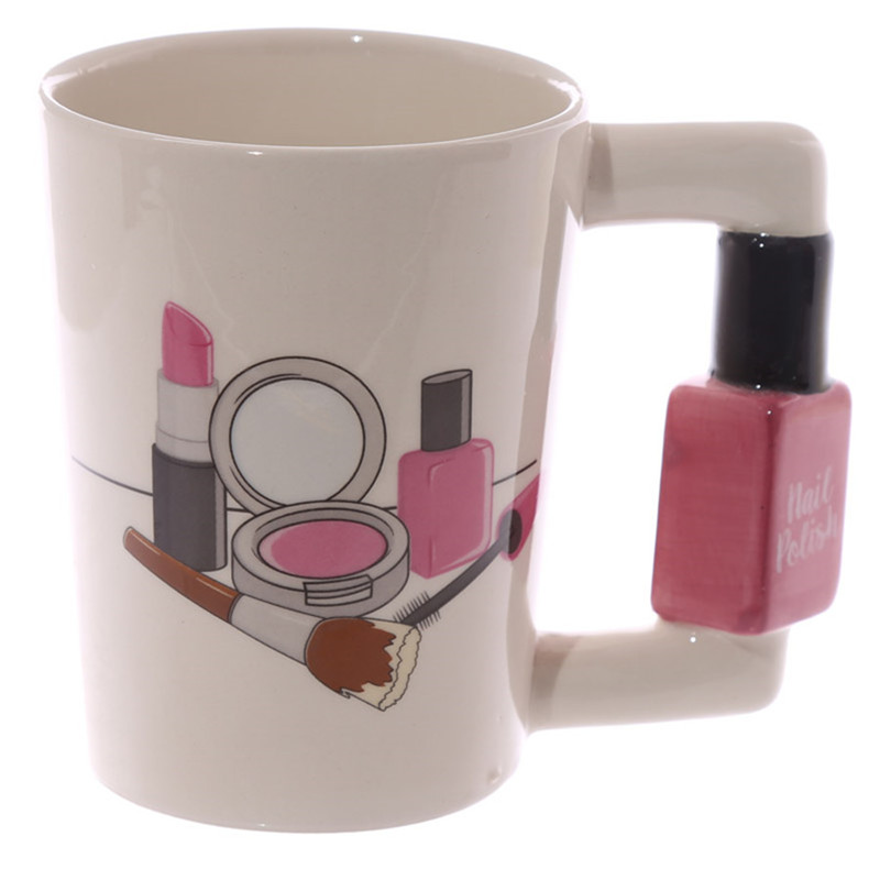 Creative Ceramic Mugs Girl Tools Beauty Kit Specials Nail Polish Handle Tea Coffee Mug Cup Personalized Mugs for women Gift, White
Creative Ceramic Mugs Girl Tools Beauty Kit Specials Nail Polish Handle Tea Coffee Mug Cup Personalized Mugs for women Gift, White