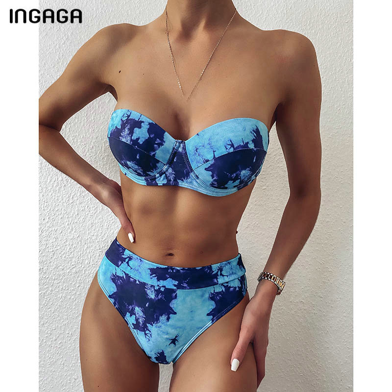 INGAGA Bandeau Bikinis High Waist Swimsuits Push Up Swimwear Women 2020 Gradient Biquini Bathing Suit Women Strapless Bikini Set
INGAGA Bandeau Bikinis High Waist Swimsuits Push Up Swimwear Women 2020 Gradient Biquini Bathing Suit Women Strapless Bikini Set