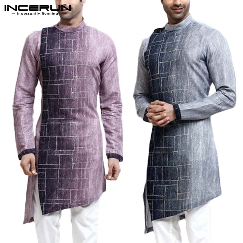 INCERUN Clothes Men Long Shirt Vintage Stand Collar Gradient Tie-dye Long Sleeve Kurtas Muslim Mens Asymmetric Tops -3XL, Gray
INCERUN Clothes Men Long Shirt Vintage Stand Collar Gradient Tie-dye Long Sleeve Kurtas Muslim Mens Asymmetric Tops -3XL, Gray