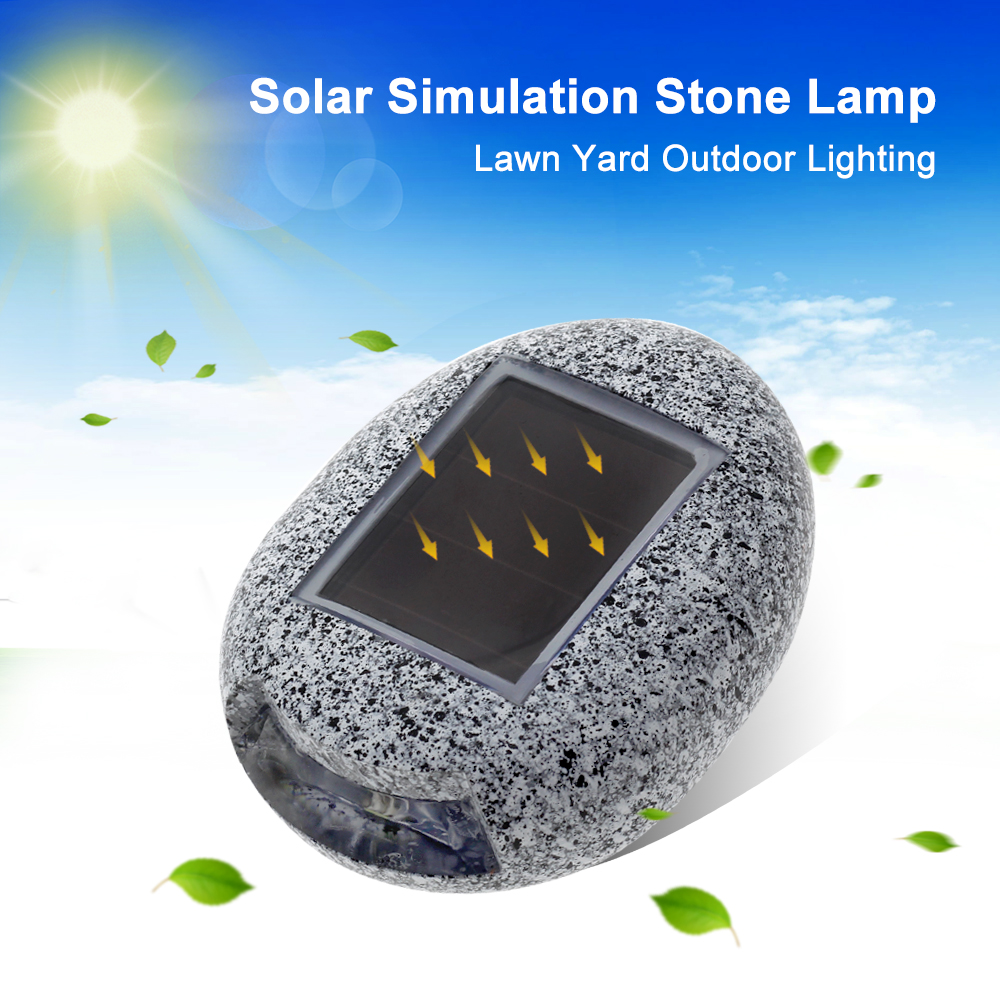 LED Solar Lamp Modern Simulation Stone Buried Light for Garden Waterproof Outdoor Security Solar Underground Light Lawn Lighting