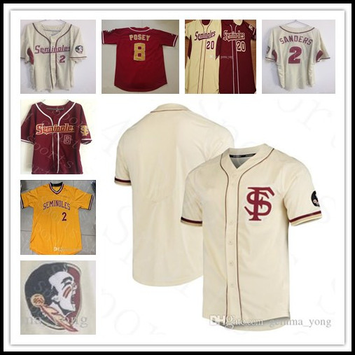 Custom Florida State Seminoles College Baseball 8 Buster Posey 2 Deion Sanders 10 Dick Howser 22 Drew Mendoza 43 Drew Parrish Sewn Jerseys, Beige 1
Custom Florida State Seminoles College Baseball 8 Buster Posey 2 Deion Sanders 10 Dick Howser 22 Drew Mendoza 43 Drew Parrish Sewn Jerseys, Beige 1