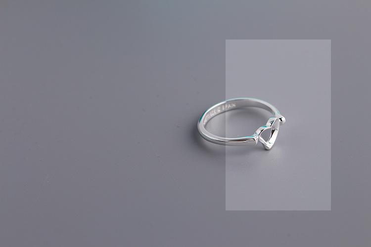 Wholesale-High quality 925 sterling silver ring for women heart shape rings wedding party accessories