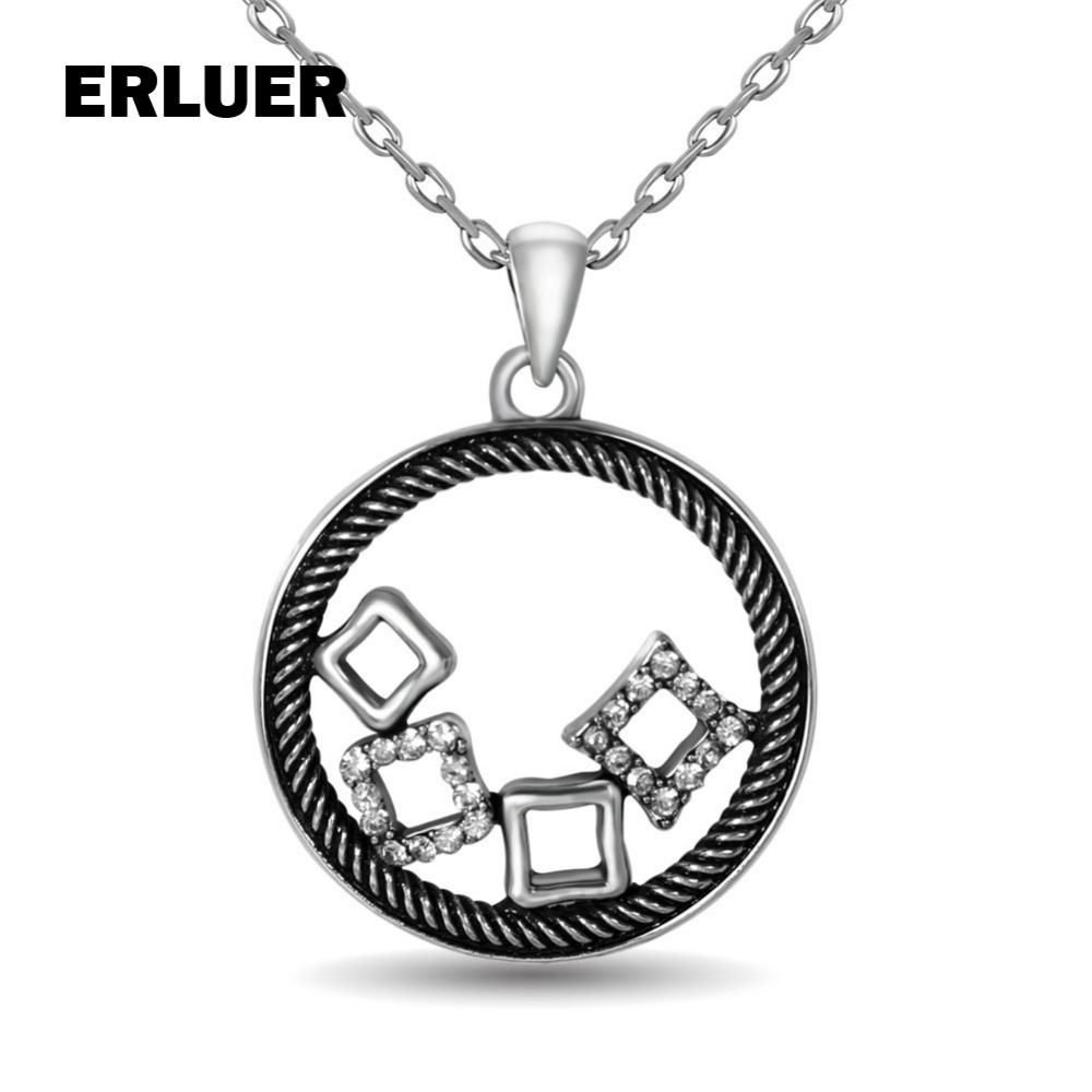 ERLUER Vintage Round Pendant Necklace For Women Men Retro Silver Plated Crystal Square Charm Necklaces & Pendants Jewelry Colar
ERLUER Vintage Round Pendant Necklace For Women Men Retro Silver Plated Crystal Square Charm Necklaces & Pendants Jewelry Colar