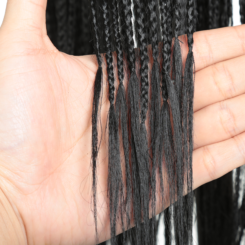 braiding hair 13x6 Lace Front Wig braids hairstyles Heat Resistant Synthetic Braided Wigs Long box cornrow Braid faux locs Wig Middle Part