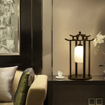 LED Modern Chinese Style Lamp High-grade Creative Artistic Classical Contracted Sitting Room Adornment Restoring Floor Lamp