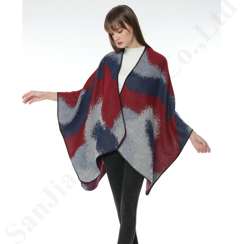 130*155cm Plaid Poncho Women Vintage Shawl Floral Scarf Knit Cashmere Scarves Overall Wraps Lady Winter Soft Cape Cardigan Cloak Coat B3023, Size:130*155cm
130*155cm Plaid Poncho Women Vintage Shawl Floral Scarf Knit Cashmere Scarves Overall Wraps Lady Winter Soft Cape Cardigan Cloak Coat B3023, Size:130*155cm