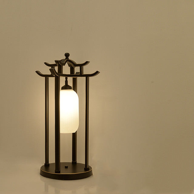 LED Modern Chinese Style Lamp High-grade Creative Artistic Classical Contracted Sitting Room Adornment Restoring Floor Lamp