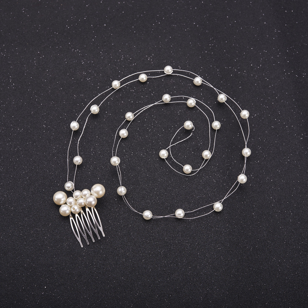 Bride Manual Pearl Flowers And Plants Hair Band Photographic Studio Bride Photography Accessories 1m5 Hair Comb One 's Hair Bring Soft Chain
Bride Manual Pearl Flowers And Plants Hair Band Photographic Studio Bride Photography Accessories 1m5 Hair Comb One 's Hair Bring Soft Chain