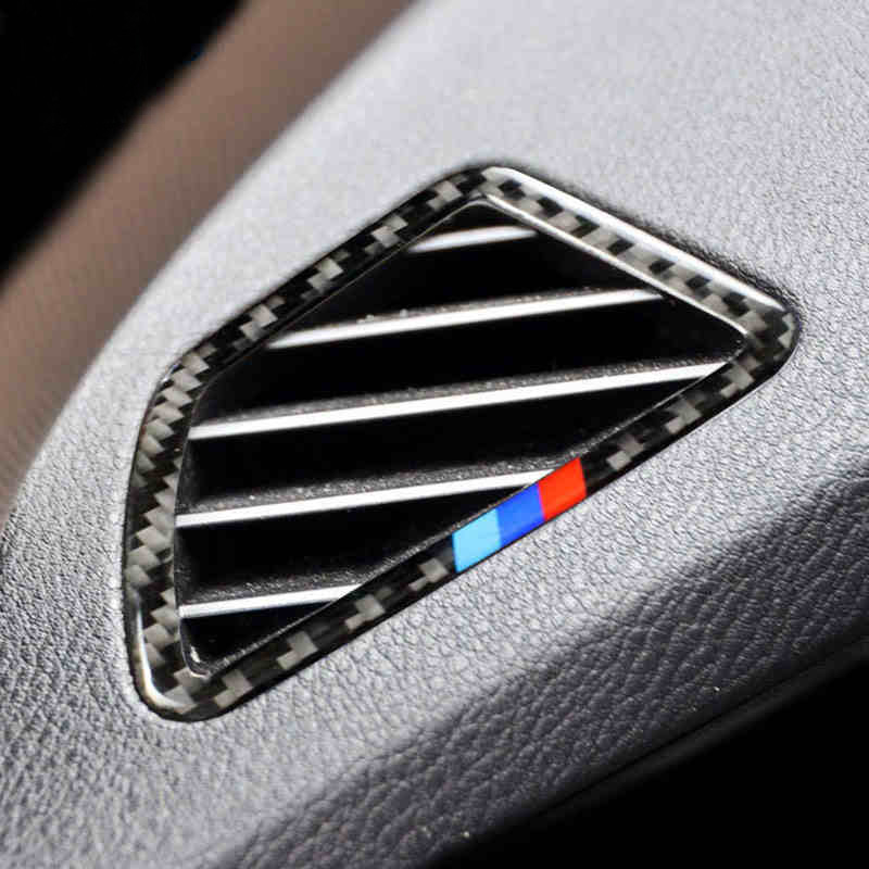 Car styling Air Outlet Carbon fiber Stickers Sequin Decoration Cover trim For BMW 1 2 3 4 5 7 Series X1 X3 X4 X5 X6 F30 F10 F15 F16 E90 G30