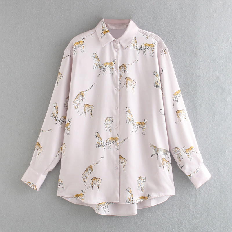 Elina Turn Down Collar Blouses Women Fashion Silk Satin Textured Shirts Women Elegant Panther Printed Tops Female Ladies, Ltbl7563
Elina Turn Down Collar Blouses Women Fashion Silk Satin Textured Shirts Women Elegant Panther Printed Tops Female Ladies, Ltbl7563