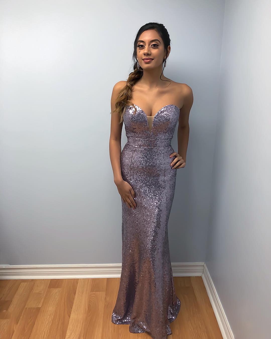 Modest Customized Mermaid Sleeveless Prom Dresses Strapless Evening Dress Sequined Floor Length Zipper Formal Party Bridesmaid Gown