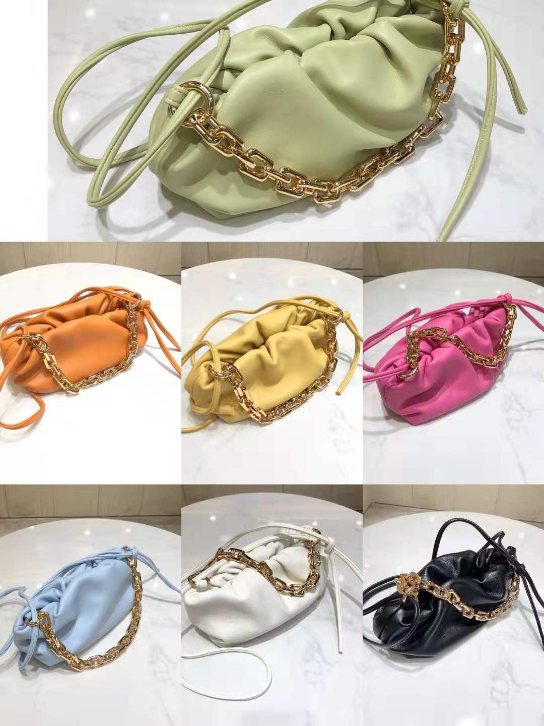 2020 Arrival Famous Designer Brand Soft Genuine Leather Ladies Pouch Bag With Big Metal Chain Messenger Hand Bag for Women, Logo bag
2020 Arrival Famous Designer Brand Soft Genuine Leather Ladies Pouch Bag With Big Metal Chain Messenger Hand Bag for Women, Logo bag