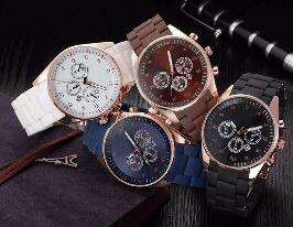 fashion popular dial decoration mens sports watch soft silicone strap date calendar folding buckle quality japanese quartz watch, Brown
fashion popular dial decoration mens sports watch soft silicone strap date calendar folding buckle quality japanese quartz watch, Brown