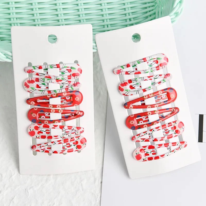 6Pcs/Lot New Korean Children Hairpin Metal Snap Hair Clips Hairgrip Sweet Flower Strawberry Printing Hair Accessories for Girls
6Pcs/Lot New Korean Children Hairpin Metal Snap Hair Clips Hairgrip Sweet Flower Strawberry Printing Hair Accessories for Girls