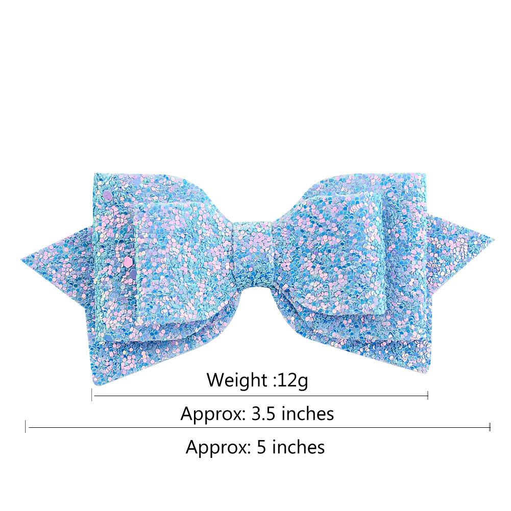 5 Inch Baby Girl Glitter Hair Bow Kids Hairpins Clip For Children Hair Accessories TS206