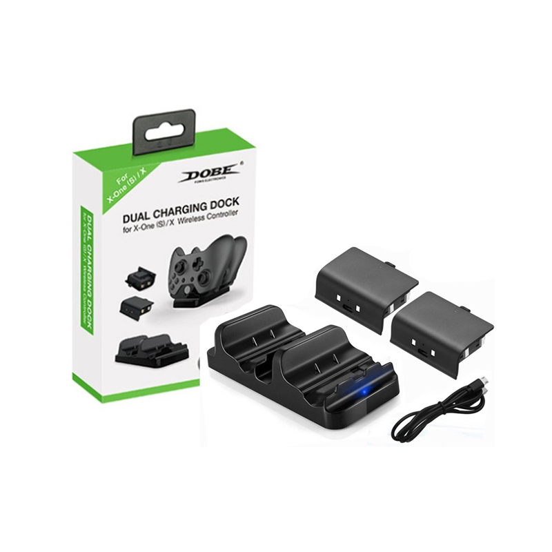 Fast Charger for XBOX ONE Controller Dual Gamepad Charging Dock Charge + 2pcs Battery Stander