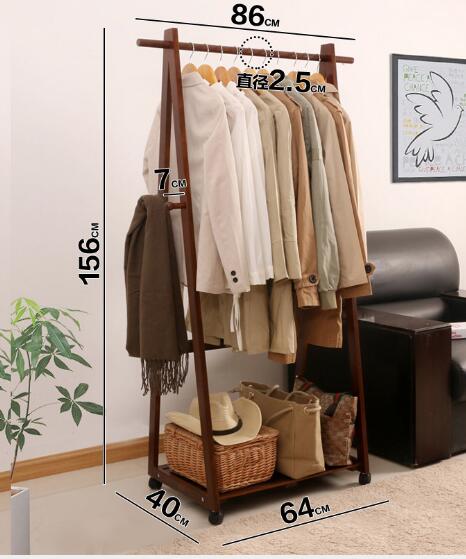 Solid wood floor hanger Bedroom Furniture 16 style to choose Simple Cloth Hat Hangers Wooden rack