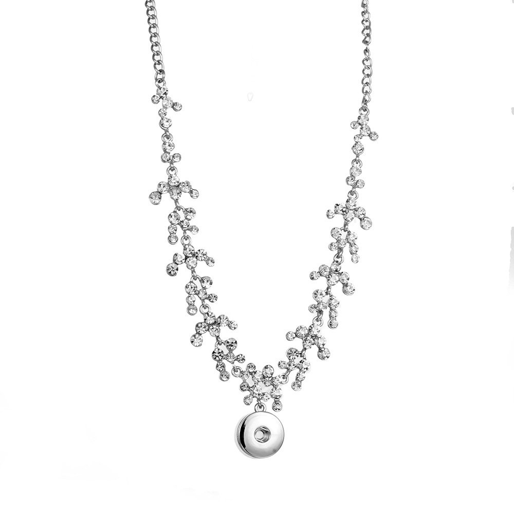 Fashion snap button women necklaces 18MM ginger snaps Pendant interchangeable charms For female DIY Fashion jewelry accessories