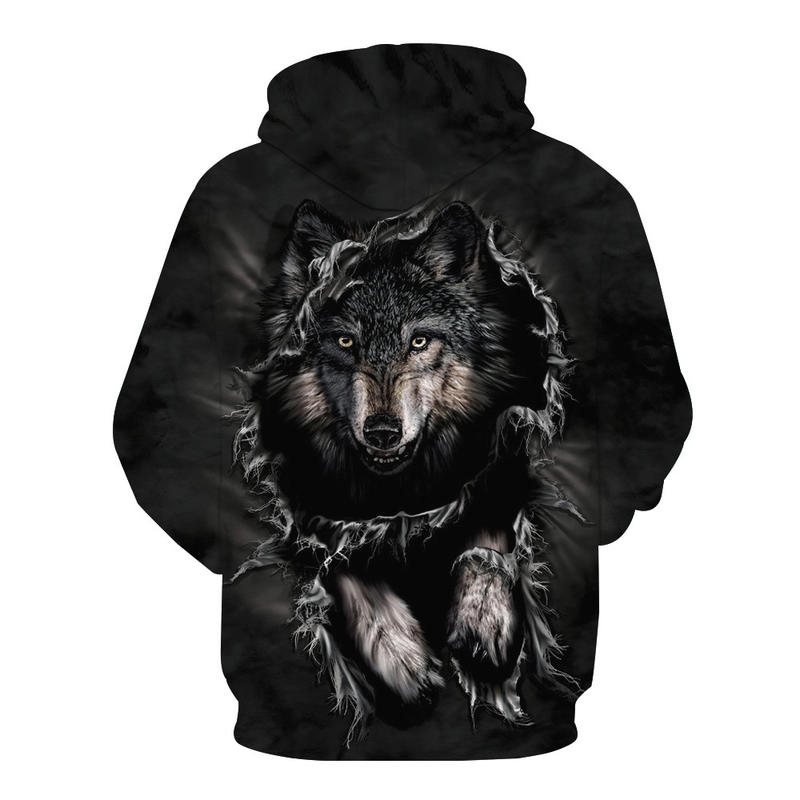 Men And Women Winter Fashion Casual Wolf Head 3D Printing Hooded Hedging Hoodie, Black
Men And Women Winter Fashion Casual Wolf Head 3D Printing Hooded Hedging Hoodie, Black