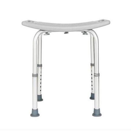 Fashion Wholesales HOT Sales 2021 Aluminium Alloy Elderly Bath Chair without Back of a Chair Gray