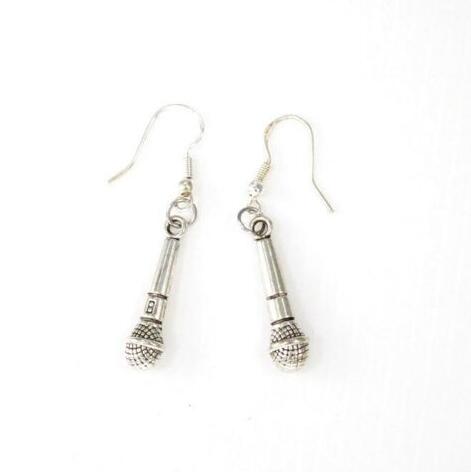 50Pair 925 Sterling Silver Fish Ear Hooks Earrings Alloy Microphone Music Eardrop Drop Earrings For Women Fashion Jewelry Friendsh