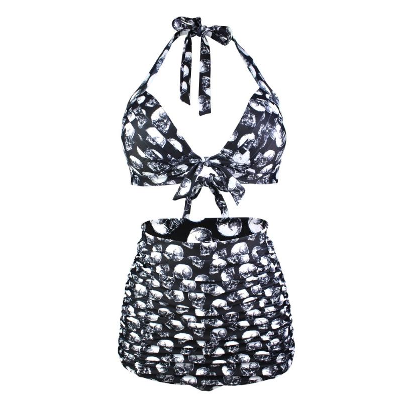 4XL Skulls Print Plus Size Bikini Set Vintage Biquini Bathing Suit High Waist Halter Top Push up Swimsuit Maillot De Bain 2020, Black white
4XL Skulls Print Plus Size Bikini Set Vintage Biquini Bathing Suit High Waist Halter Top Push up Swimsuit Maillot De Bain 2020, Black white