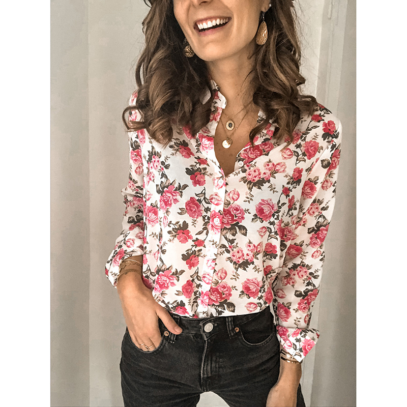 Plus Size Women Floral Print Blouse Office Ladies Turn-down Collar Long Sleeve Tops Shirt Casual Female Workwear Blusas SJ5630V, As picture
Plus Size Women Floral Print Blouse Office Ladies Turn-down Collar Long Sleeve Tops Shirt Casual Female Workwear Blusas SJ5630V, As picture