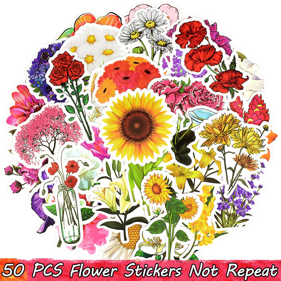 50 PCS Waterproof Spring Flower Stickers for Kids Teens Adults to DIY Laptop Tablet Luggage Water Bottle Snowboard Guitar Car Home Decor
50 PCS Waterproof Spring Flower Stickers for Kids Teens Adults to DIY Laptop Tablet Luggage Water Bottle Snowboard Guitar Car Home Decor