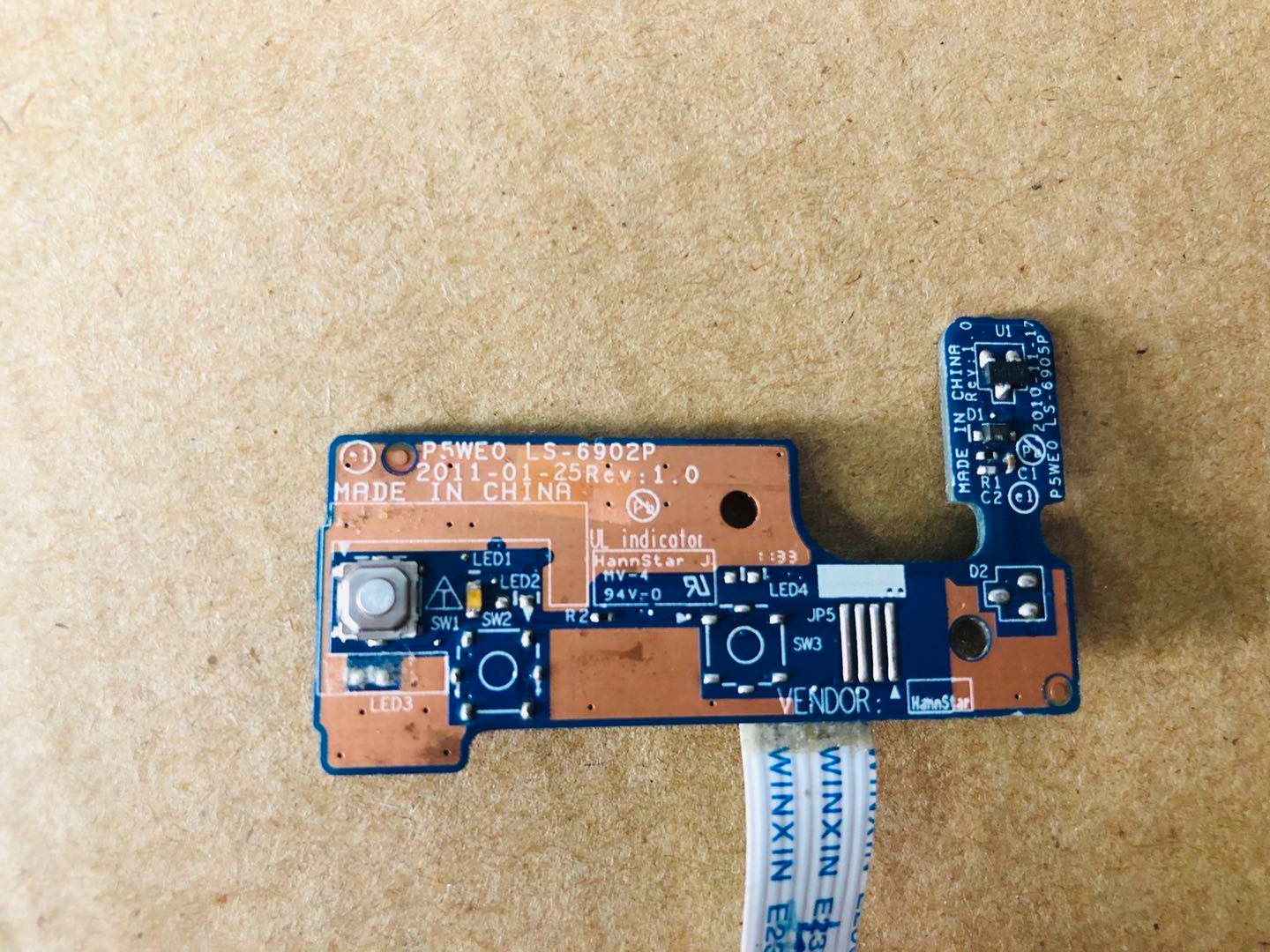 Original For ACER Aspire 5750 5750G Series Power Button Board With Cable P5WE0 LS-6902P 100% Test ok
Original For ACER Aspire 5750 5750G Series Power Button Board With Cable P5WE0 LS-6902P 100% Test ok