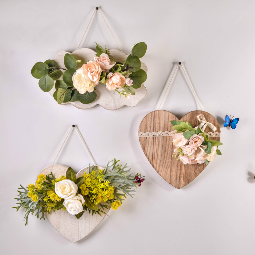 Nordic Creative Wooden Board Simulation Flower Wreath Wall Hanging Decoration Artificial Fake Flower Dried Plant Garland, Wt023-3
Nordic Creative Wooden Board Simulation Flower Wreath Wall Hanging Decoration Artificial Fake Flower Dried Plant Garland, Wt023-3