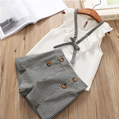 Children Designer Plaid Print Sets Girls Brand Suits Kids Novelty Luxury Tops+ Pants Piece Children Fashion Sleeveles New Set 2020 Top Quali, White
Children Designer Plaid Print Sets Girls Brand Suits Kids Novelty Luxury Tops+ Pants Piece Children Fashion Sleeveles New Set 2020 Top Quali, White