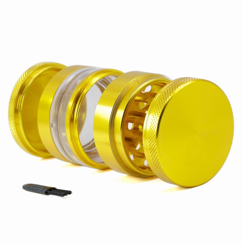 Tobacco Herb Grinder 4 layer 63mm aluminum alloy pollen press catcher Removable Screen Transparent Window metal grinders DHL
Tobacco Herb Grinder 4 layer 63mm aluminum alloy pollen press catcher Removable Screen Transparent Window metal grinders DHL