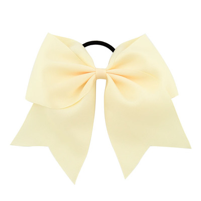 8 Inch Large Solid Cheerleading Ribbon Bows Grosgrain Cheer Bows Tie With Elastic Band/Girls Rubber Hair Band Beautiful EEA1367-3