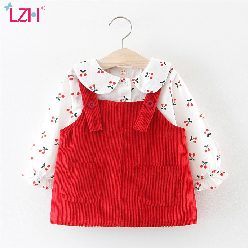 LZH 2020 New Autumn Baby Casual Cherry Print Shirt+Strap Dresses For Baby Girls Princess Dress Newborn Clothes Infant Dress 2pcs, White
LZH 2020 New Autumn Baby Casual Cherry Print Shirt+Strap Dresses For Baby Girls Princess Dress Newborn Clothes Infant Dress 2pcs, White