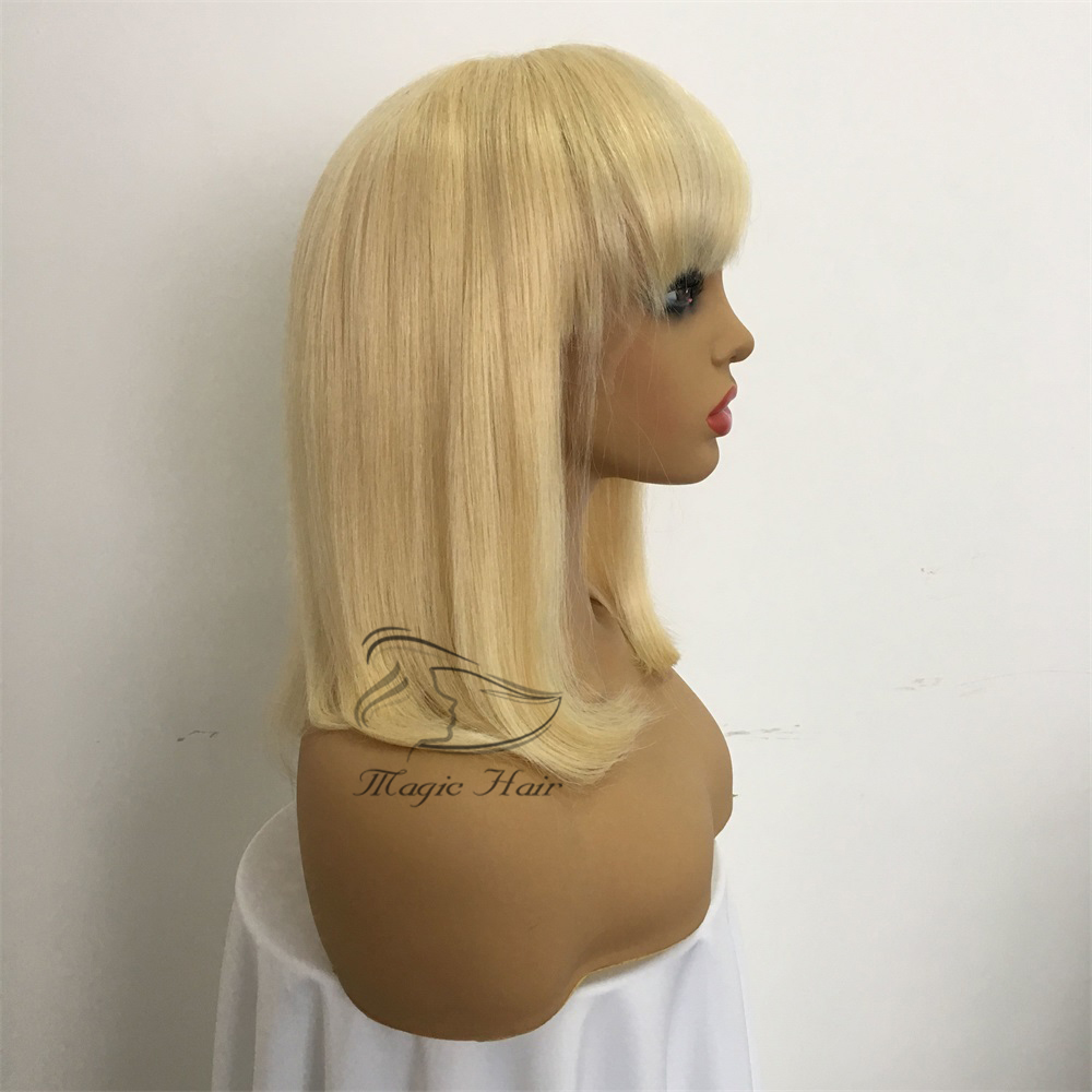 Short Human Hair Bob Wigs Brown Brazilian Lace Front Human Hair Wigs For Black Women Remy Straight 130% Full Lace Human Hair Wig