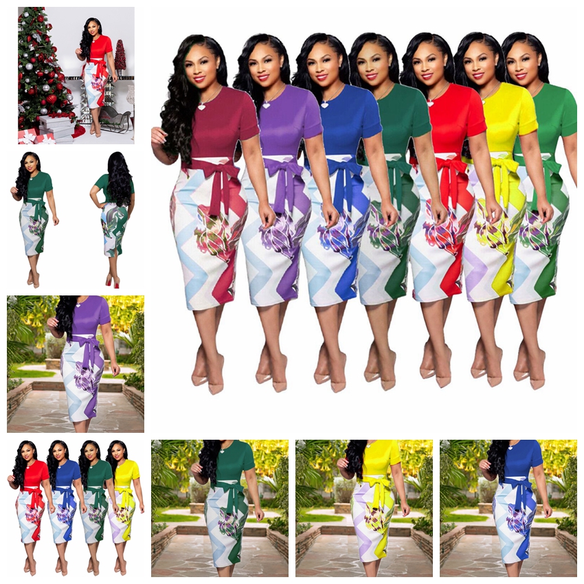 European spring and summer new fashion pullover round neck printed short-sleeved slim dress. Support mixed batch
European spring and summer new fashion pullover round neck printed short-sleeved slim dress. Support mixed batch