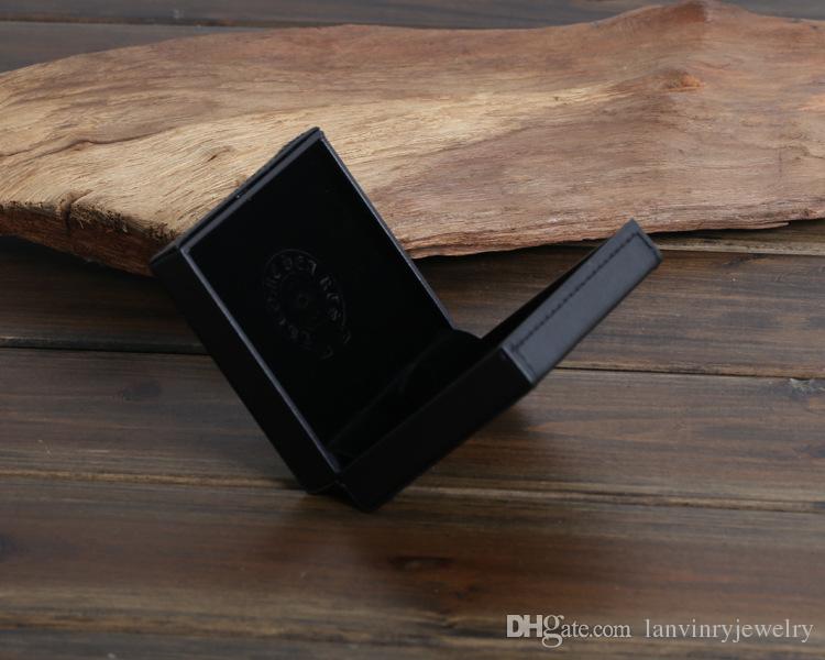 Hot sale High quality jewelry package boxes black fake leather PU material necklace bracelet ring boxes gift boxes with velvet pouch