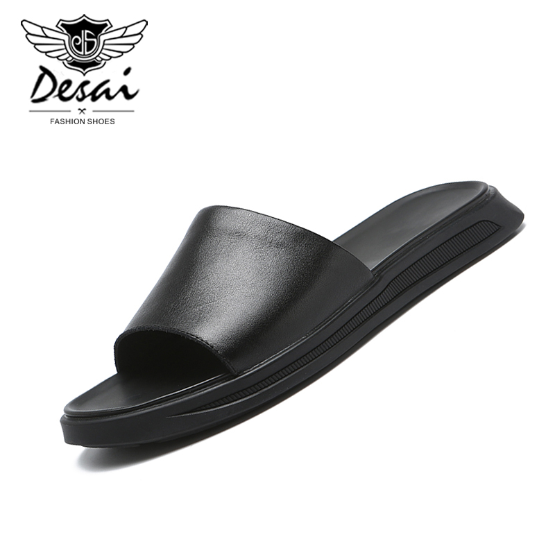 2020 Men's Spring Summer Leather Slippers Breathable Outdoor Beach Shoes Black Sandals Casual Flip Flops Beach Shoes Men
2020 Men's Spring Summer Leather Slippers Breathable Outdoor Beach Shoes Black Sandals Casual Flip Flops Beach Shoes Men