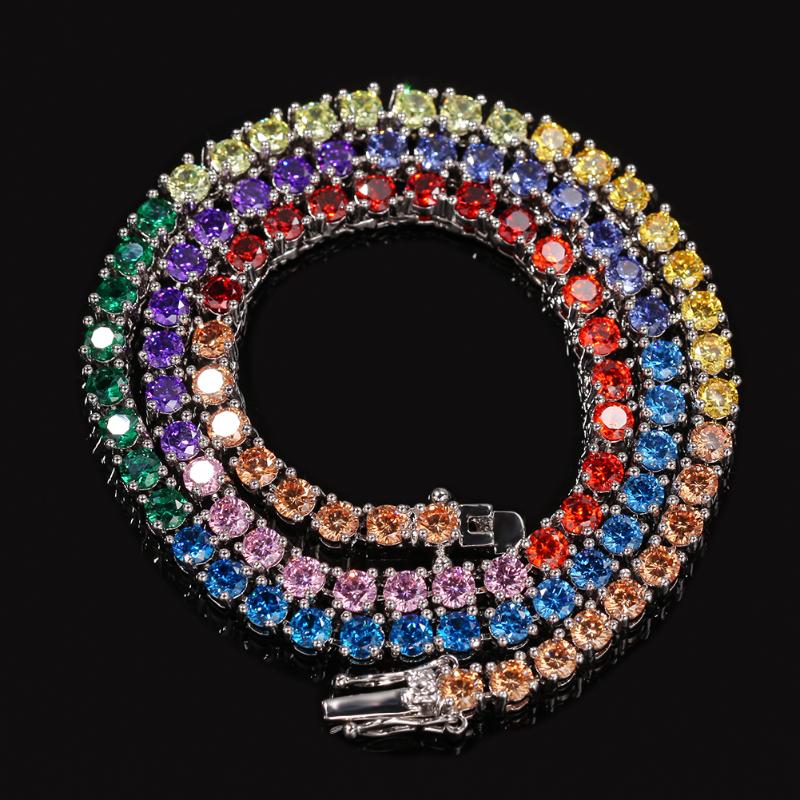Chains 16inch 1 Row Colorful 4mm Cz Tennis Lovely Chokernecklace Copper Hip Hop Round Cut Iced Out Cubic Zirconia Women Mens Jewelry
Chains 16inch 1 Row Colorful 4mm Cz Tennis Lovely Chokernecklace Copper Hip Hop Round Cut Iced Out Cubic Zirconia Women Mens Jewelry