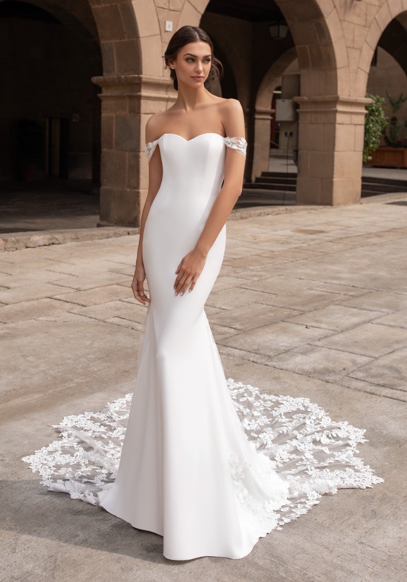 Off Shoulder Mermaid Wedding Dresses 2020 Illusion Lace Sweep Tain Open Back Sexy Bridal Gowns Elegant vestidos de noiva
