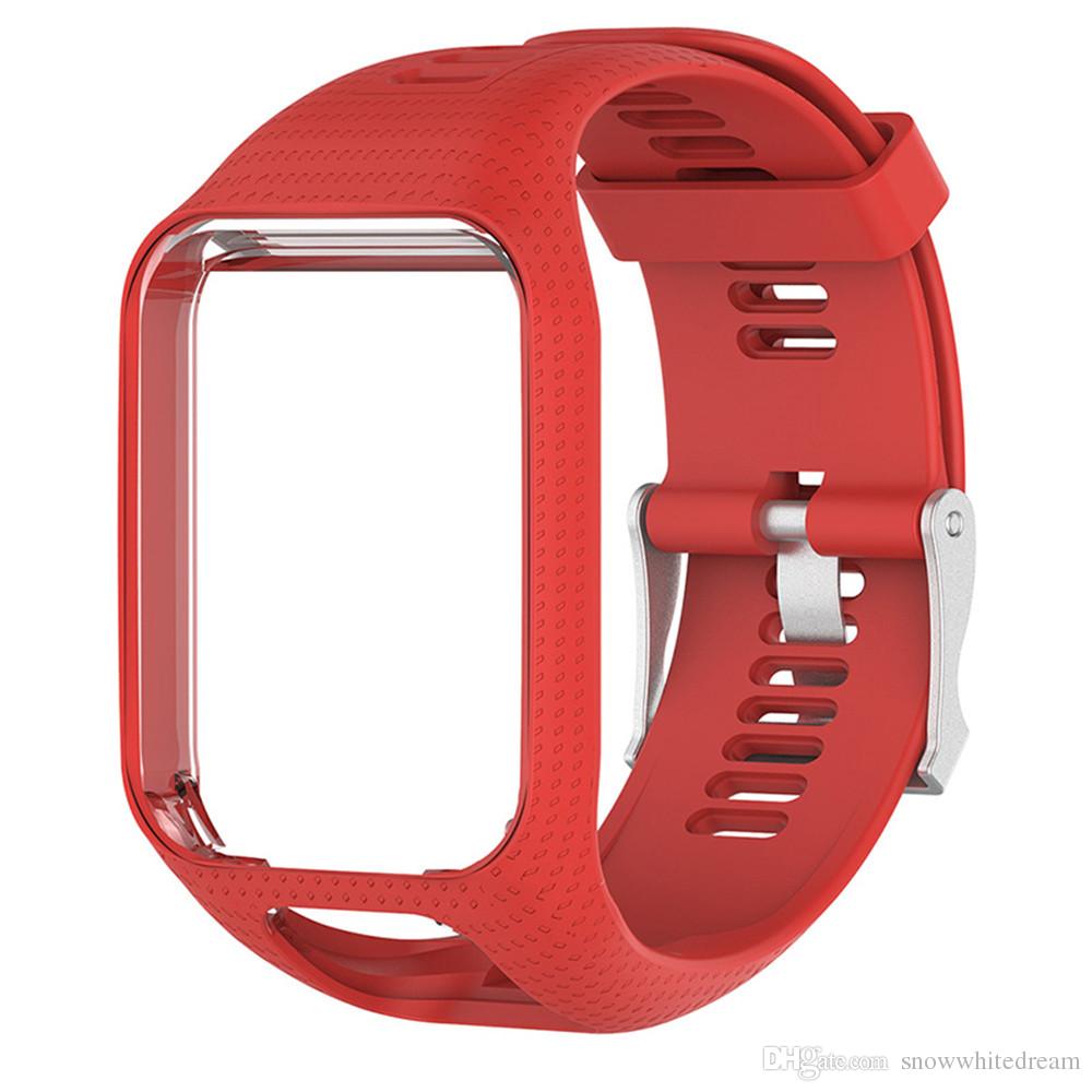 2019 Top Silicone Replacement Wrist Band Strap For TomTom Runner 2 Spark 3 GPS Watch free shipping