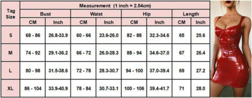 Womens Ladies Cocktail Party PVC PU Leather Bodycon Clubwear Mini Pencli Dress