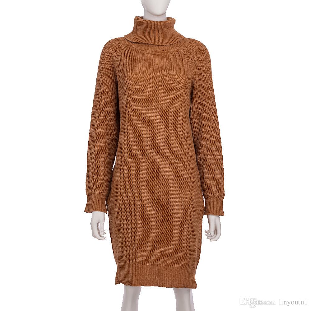 2020 Women's Sweater Dress Thickening Imitation knitting Sweater Female Loose New Warm Long Section High Collar Dottoming Sweater, 2#
2020 Women's Sweater Dress Thickening Imitation knitting Sweater Female Loose New Warm Long Section High Collar Dottoming Sweater, 2#