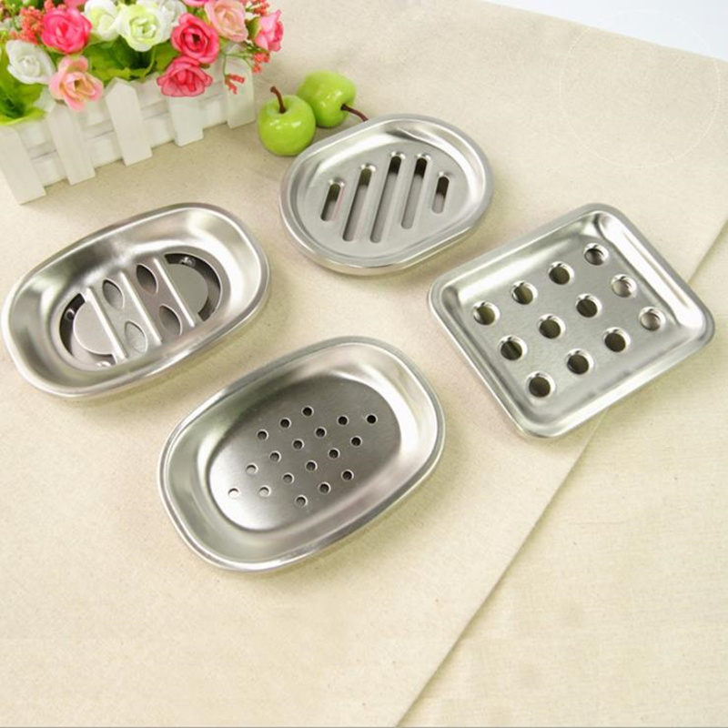 High Quality Stainless Steel Soap Stand Holder Functional Bathroom Stainless Soap Dishs Tray Box Fast Shipping F2421