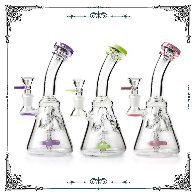 New Glass Bong Rotatable perc Smokong Water Pipes Mini Glass Waterpipes Oil Rigs 14MM female joint Free shipping
New Glass Bong Rotatable perc Smokong Water Pipes Mini Glass Waterpipes Oil Rigs 14MM female joint Free shipping