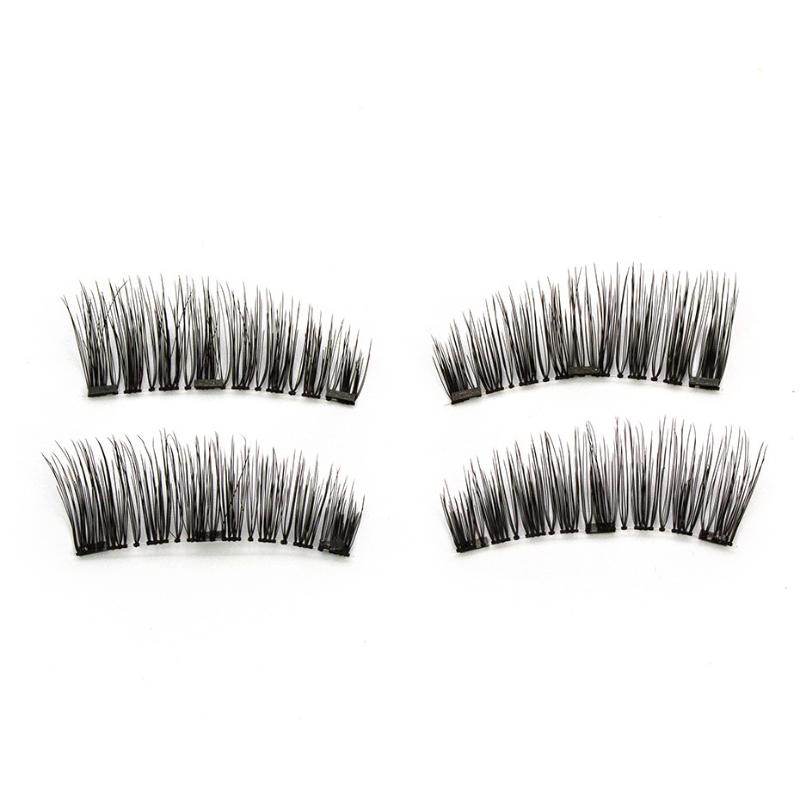 Magnetic eyelashes with 4 handmade magnets natural eyelashes reusable eyelash gift box false
