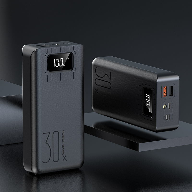 New 30000Mah power bank 2.1A Fast charging type-c micro apple inputs and 2 outputs backup battery For All phones with retail package
New 30000Mah power bank 2.1A Fast charging type-c micro apple inputs and 2 outputs backup battery For All phones with retail package