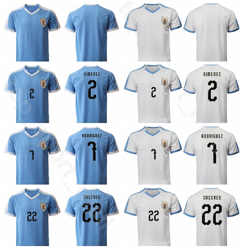 19-20 Men Soccer Uruguay Jersey 2 GIMENEZ 16 PEREIRO 22 CACERES 20 RODRIGUEZ 7 LODEIRO 18 GOMEZ Football Shirt Kits Uniform Custom Name, Blue
19-20 Men Soccer Uruguay Jersey 2 GIMENEZ 16 PEREIRO 22 CACERES 20 RODRIGUEZ 7 LODEIRO 18 GOMEZ Football Shirt Kits Uniform Custom Name, Blue