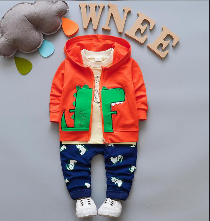Bibicola Baby Boys Clothing Set Spring Autumn Fashion Coat Jacket+ T Shirt+pants 3 Pcs Newborn Sport Suit Infant Boys Clothes T191024